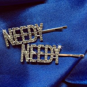 Ariana Grande NEEDY Rhinestone Crystal Hair Clips